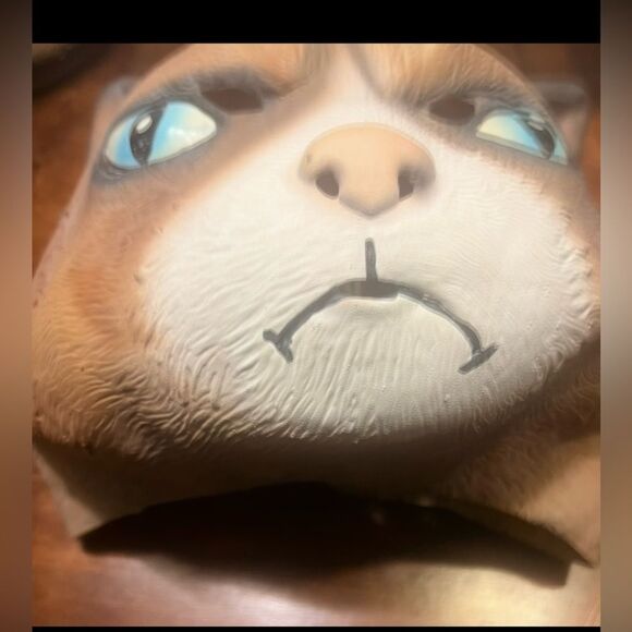 Full Head ANGRY CAT HEADPIECE MASK Rubber GRUMPY Costume KITTEN Mad Kitty - Picture 7 of 7